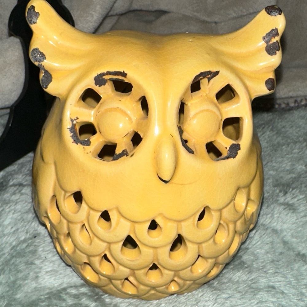 Super cute ceramic owl figurine.